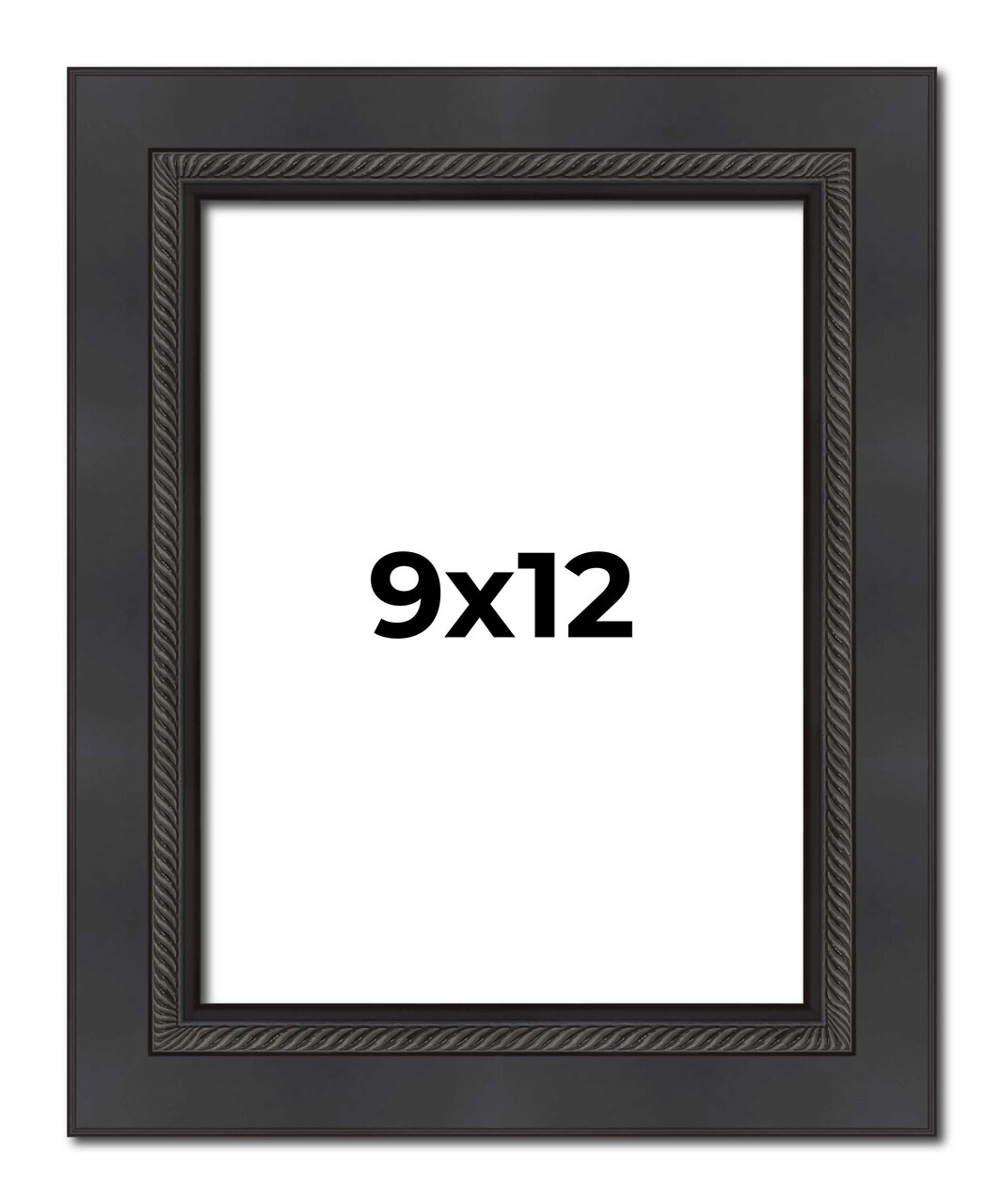 Photo Size Traditional Black Picture Frame - UV Acrylic, Foam Board Backing, Hanging Hardware